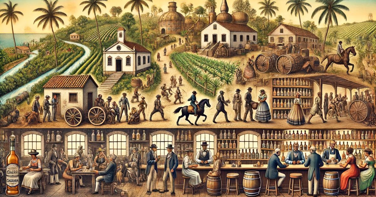 Cachaça e a Escravidão (imagem gerada por IA)