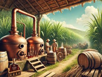 Destilaria de Cachaça (imagem gerada por IA)
