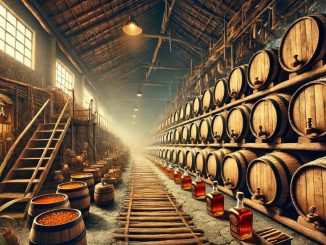 Envelhecimento de cachaça (imagem gerada por IA)