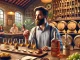 Especialista em degustação de cachaça aplicando técnicas profissionais