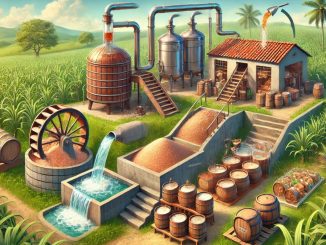 Produção de Cachaça (imagem gerada por IA)