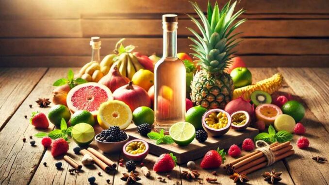 Cachaça saborizada (Imagem: IA)