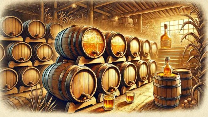 Barris de cachaça (Imagem: IA)